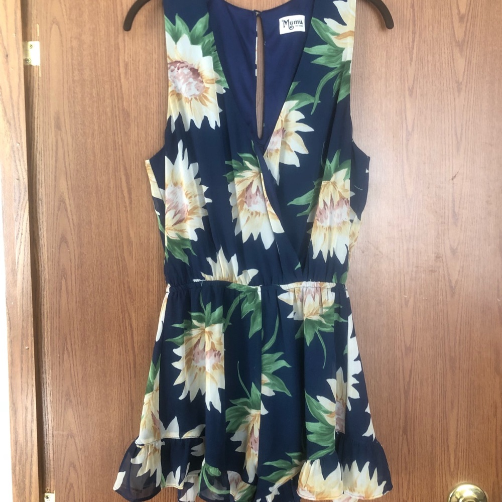 Sunflower printed romper